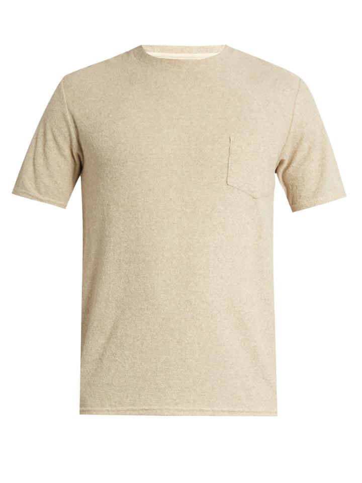 De Bonne Facture Crew-neck Cotton French Terry-towelling T-shirt