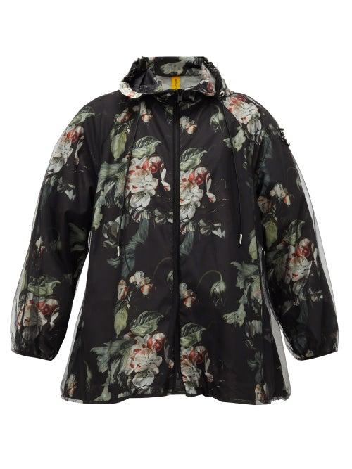 Matchesfashion.com 4 Moncler Simone Rocha - Thelidium Floral-print Jacket - Womens - Black