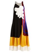 Roksanda Valtteri Abstract-panel Silk-blend Dress
