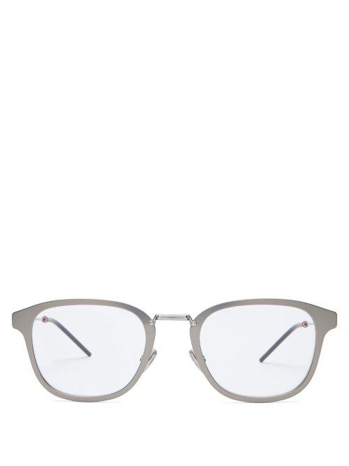 Matchesfashion.com Dior Homme Sunglasses - D Frame Metal Glasses - Mens - Silver