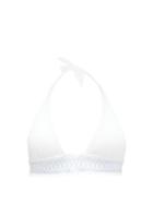 Matchesfashion.com Heidi Klein - Antilles Smocked Halterneck Bikini Top - Womens - White