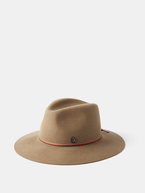 Maison Michel - Henrietta Wool-felt Fedora Hat - Womens - Taupe