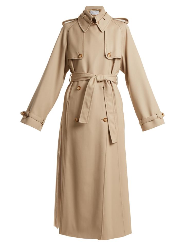 Gabriela Hearst Lorna Double-breasted Wool Trench Coat
