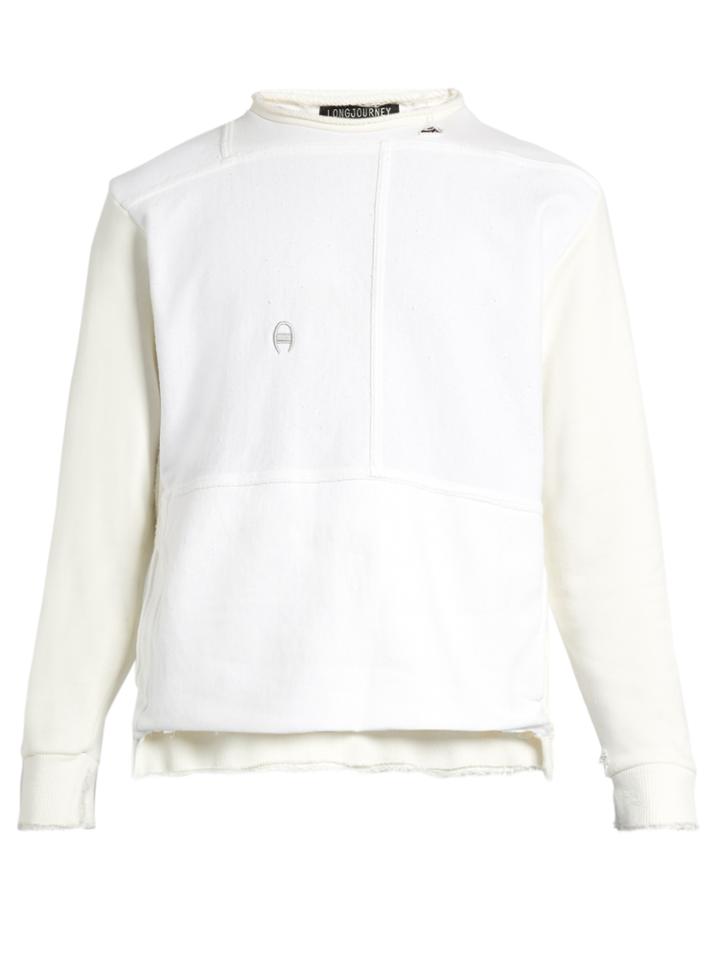 Longjourney Nash Distressed-edge Cotton Sweatshirt