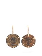 Dubini Ancient Diamond, Bronze & Yellow-gold Earrings