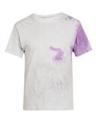 Matchesfashion.com Audrey Louise Reynolds - Tie Dye Sleeve Cotton T Shirt - Mens - Multi