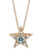 Matchesfashion.com Selim Mouzannar - Istanbul Diamond, Aquamarine & 18kt Gold Necklace - Womens - Pink Gold