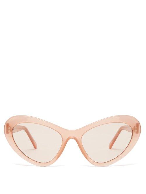 Matchesfashion.com Andy Wolf - Blair Cat Eye Acetate Sunglasses - Womens - Light Pink