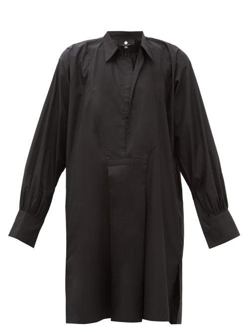 Matchesfashion.com Su Paris - Popi Cotton-poplin Shirt Dress - Womens - Black