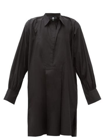 Matchesfashion.com Su Paris - Popi Cotton-poplin Shirt Dress - Womens - Black