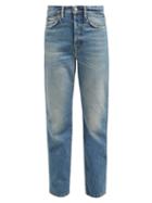 Matchesfashion.com Acne Studios - Mece Straight Leg Cropped Stonewash Jeans - Womens - Blue
