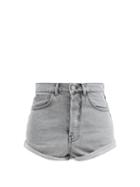 Matchesfashion.com Raey - Rivet Cut-off Denim Shorts - Womens - Light Grey