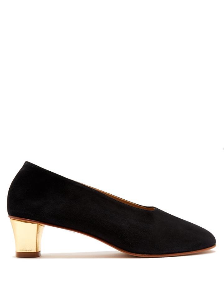 Martiniano High Glove Suede Pumps