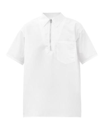 Winnie New York - Half-zip Cotton-poplin Shirt - Mens - White