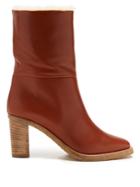 Gabriela Hearst Helen Shearling-lined Leather Ankle Boots
