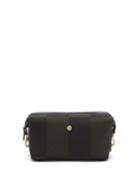 Matchesfashion.com Mismo - Check-jacquard Canvas & Leather Wash Bag - Mens - Dark Green