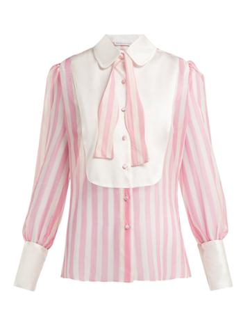 Edeltrud Hofmann Jolly Striped Silk Crpe De Chine Blouse