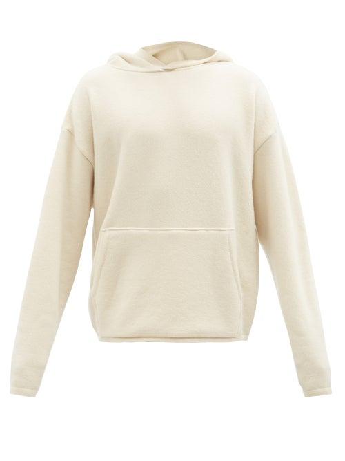 Kuro - Wool-fleece Hooded Sweatshirt - Mens - Ivory