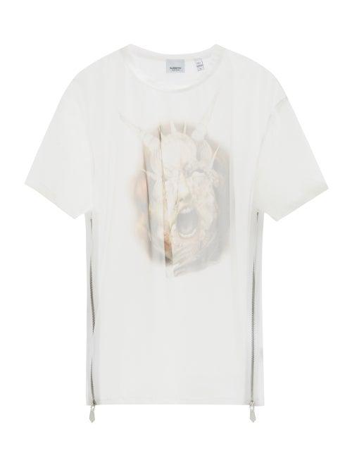 Matchesfashion.com Burberry - Sea Maiden-print Organza T-shirt - Mens - White