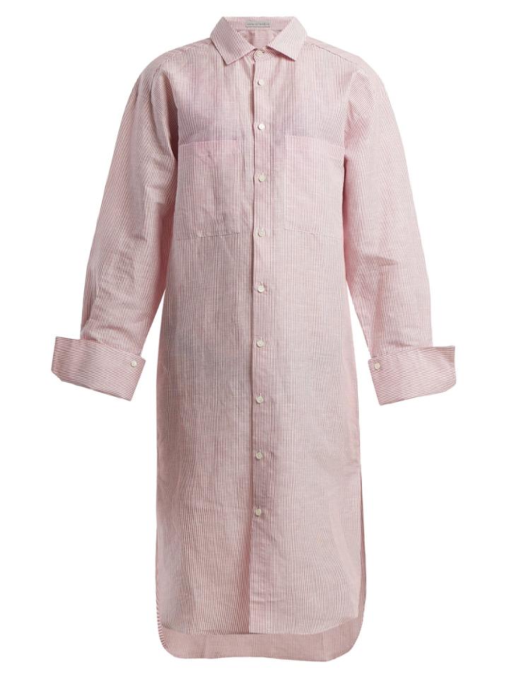 Palmer/harding Oversized Pinstriped Shirt Dress