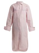 Palmer/harding Oversized Pinstriped Shirt Dress