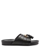 Balmain Tassel Leather Slides