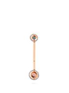Marie Mas Diamond, Amethyst, Topaz & Pink-gold Earring