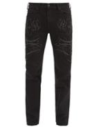 Matchesfashion.com Stefan Cooke - X Lee Studded Slim-leg Jeans - Mens - Black