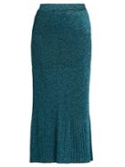 Missoni Metallic Ribbed-knit Midi Skirt