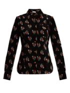 Sonia Rykiel Floral-print Button-through Corduroy Shirt