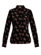 Sonia Rykiel Floral-print Button-through Corduroy Shirt