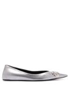 Matchesfashion.com Balenciaga - Knife Point Toe Leather Pumps - Womens - Silver