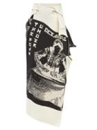 Matty Bovan - Merino-blend Wrap Skirt - Womens - Black White