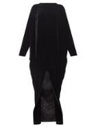 Rick Owens - Eclipse Long-sleeved Velvet Gown - Womens - Black