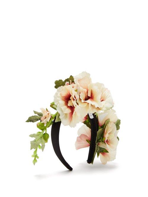 Matchesfashion.com Philippa Craddock - Hollyhock Faux Flower Headband - Womens - Pink