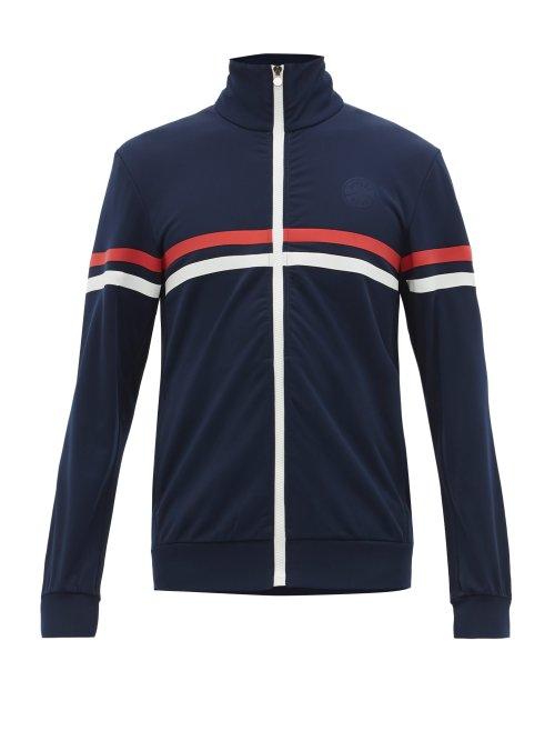 Matchesfashion.com Iffley Road - Petersham Striped Jersey Track Top - Mens - Navy