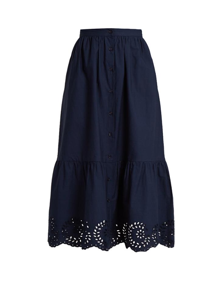 Mes Demoiselles Clem Button-down Cotton Skirt
