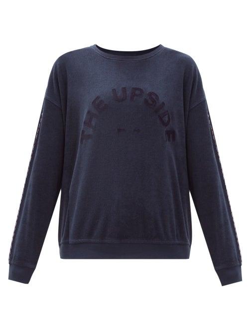 Matchesfashion.com The Upside - Florencia Cotton-blend Terry Sweatshirt - Womens - Navy