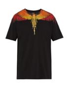 Matchesfashion.com Marcelo Burlon - Wings Print Cotton T Shirt - Mens - Black Multi