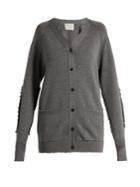 Hillier Bartley Distressed-edge Wool Cardigan