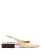 Jacquemus Sculptured-heel Slingback Suede Shoes