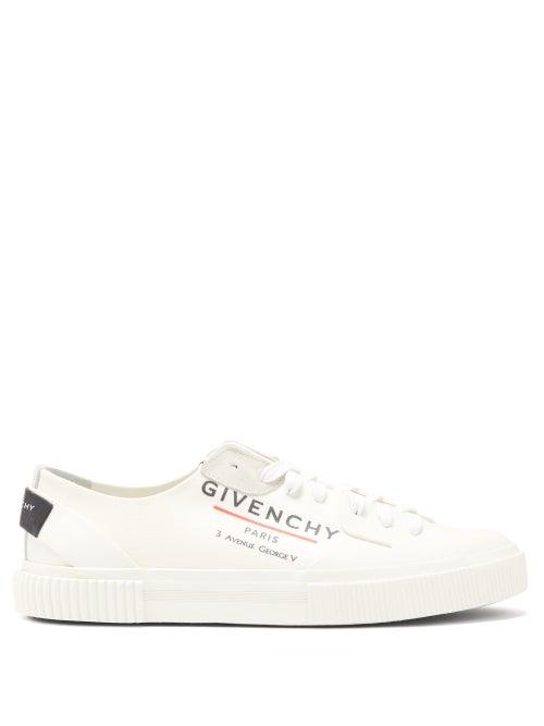 Matchesfashion.com Givenchy - Tennis Light Logo-print Canvas Trainers - Mens - White