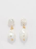 Anita Berisha - Twisted Baroque Pearl & 12kt Gold-filled Earrings - Womens - Pearl
