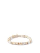 Matchesfashion.com Elise Tsikis - Ajmer 24kt Gold-plated Beaded Bracelet - Womens - White Multi