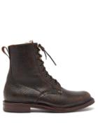 Matchesfashion.com Cheaney - Shearling Lined Grained Leather Boots - Mens - Brown