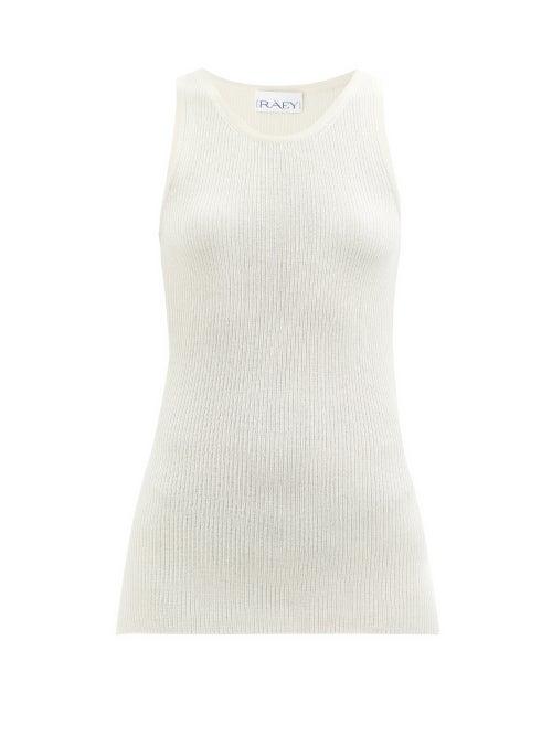 Raey - Round-neck Silk-blend Ribbed-knit Vest - Womens - Ivory