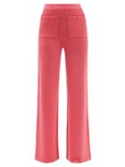 Ladies Rtw Joostricot - Linen-blend Knit Wide-leg Trousers - Womens - Pink