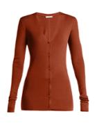 The Row Lana Ribbed-knit Silk Cardigan