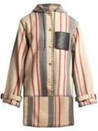 Matchesfashion.com Loewe - Striped Blanket Hooded Wool Jacket - Womens - Red Stripe