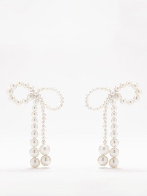 Sophie Bille Brahe - Grande Rosette Pearl & 14kt Gold Earrings - Womens - Pearl